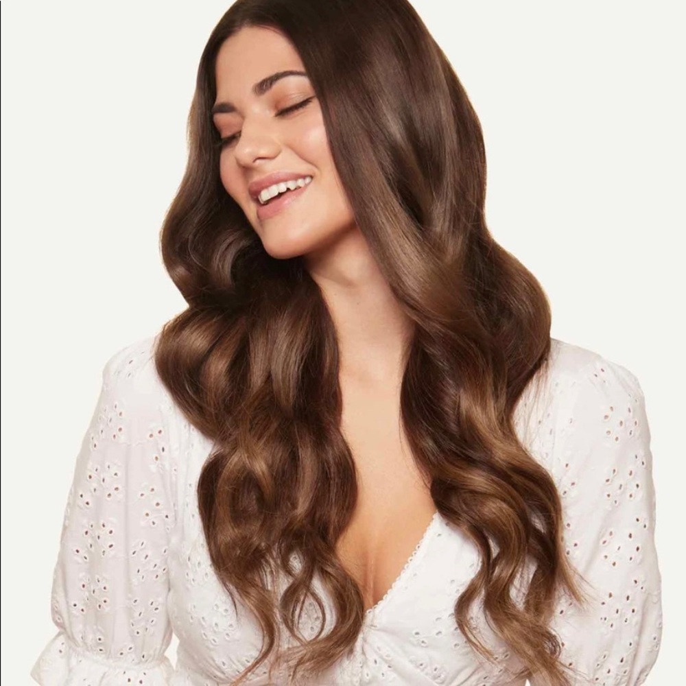 LUXY HAIR 💖 20" Seamless Chocolate Brown Balayage Clip-In Extensions